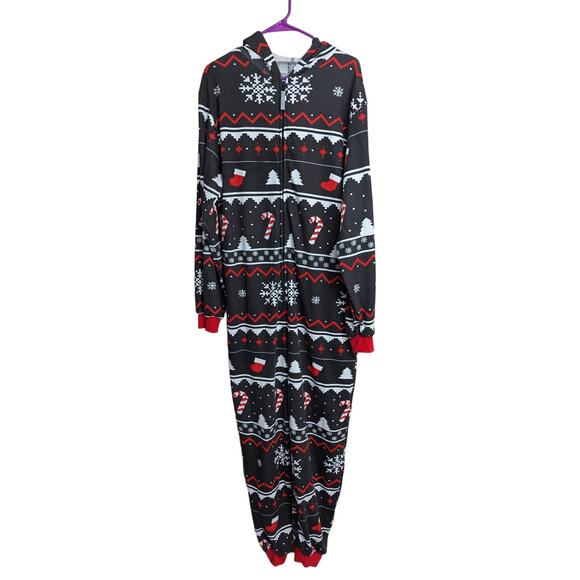 Funziez By Silver Lilly Christmas Adult Bodysuit Pajama Onesie XXL - Picture 1 of 6